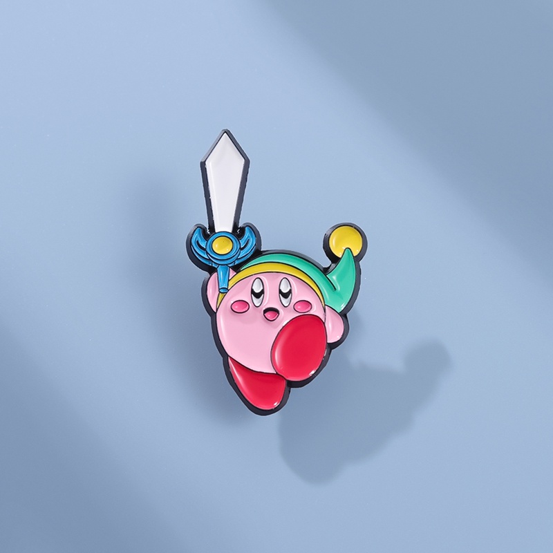 Anime Bintang Kirby Enamel Pin Lucu Imut Kirby Pin Kerah Lencana Kartun Perhiasan Hadiah Untuk Teman