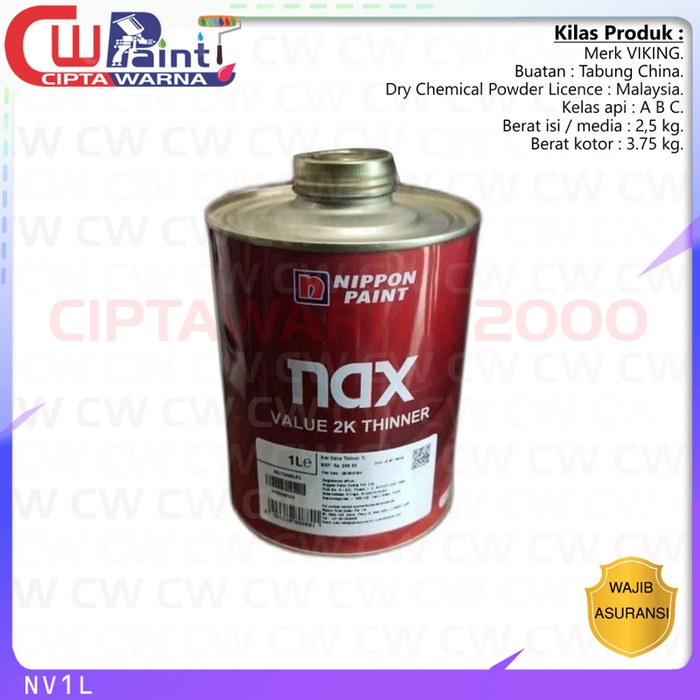 NAX Value 2K PU Thinner Nippon Paint Pengencer Cat 1 Liter - CWK