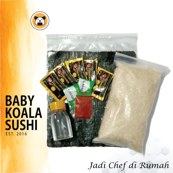 

✨Ready Stok✨ - Paket 1 Bahan Dasar Sushi | Nori, Makisu, Beras, Cuka Seasoning, Shoyu - Paket Sushi- 1.2.23