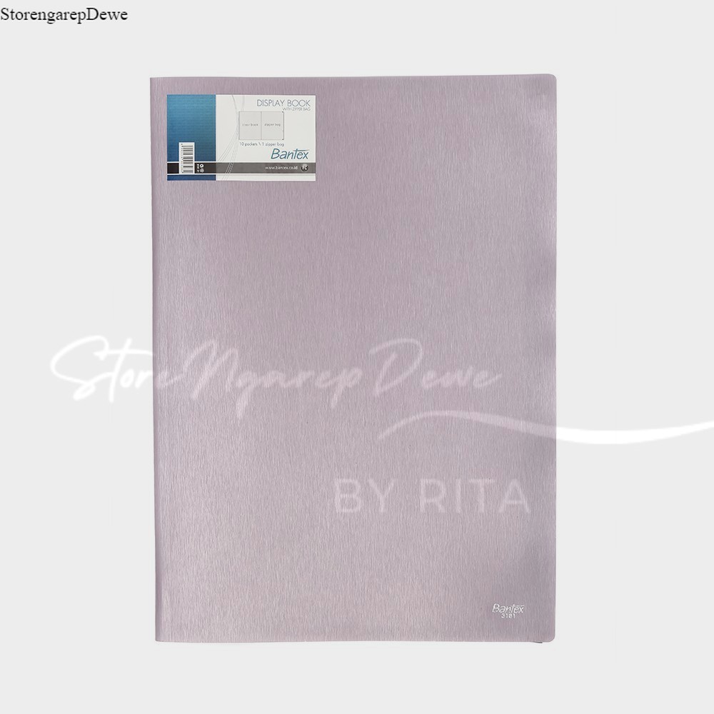 

Bantex Display Book & Zipper Bag Folio (10 pockets) Lilac 3181 21 real barang original bantex