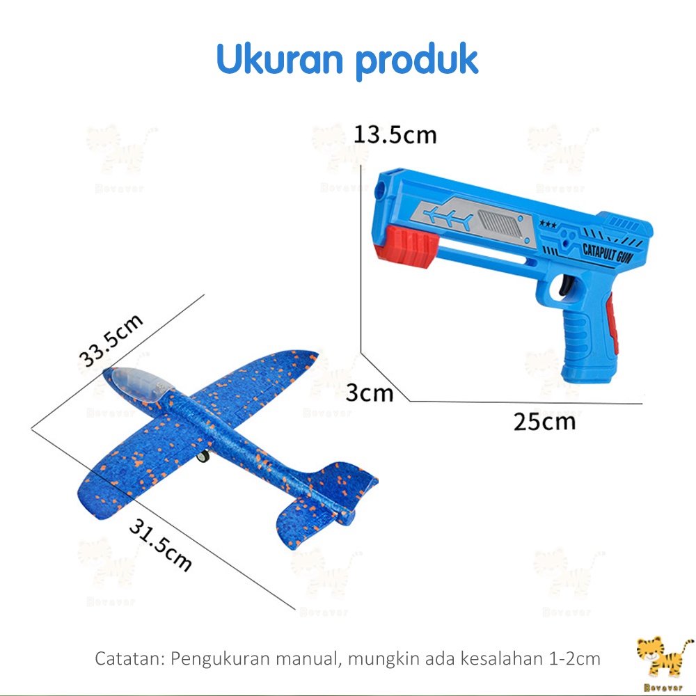 ID Bevavar Mainan Pistol Tembak Pesawat Terbang/Mainan Pistol Tembak Tembakan/Mainan Outdoor Anak