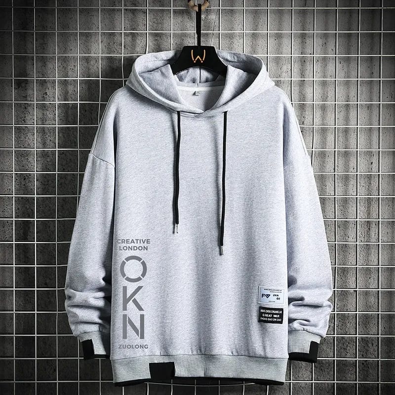 OKN Sweater Hoodie Cowo Outerwear Sweter Pria Oblong Crowneck Casual Daily Remaja Korean Style Premium