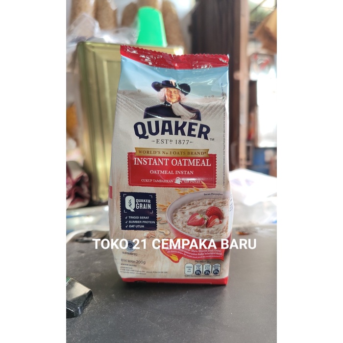 

Quaker Instant Oatmeal MERAH Refill 200 gram | Oats Gandum Murah 200g