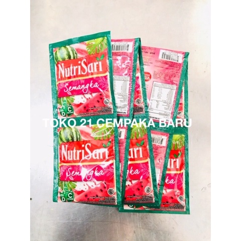 

Nutrisari Rasa SEMANGKA 1 renceng isi 10 sachet | Nutrisari Watermelon