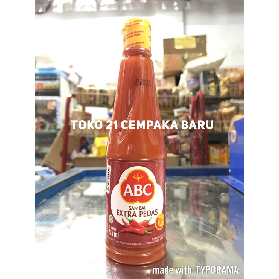 

ABC Sambal Extra Pedas Botol 275ml | Saus Saos Ekstra Cabe 275 ml