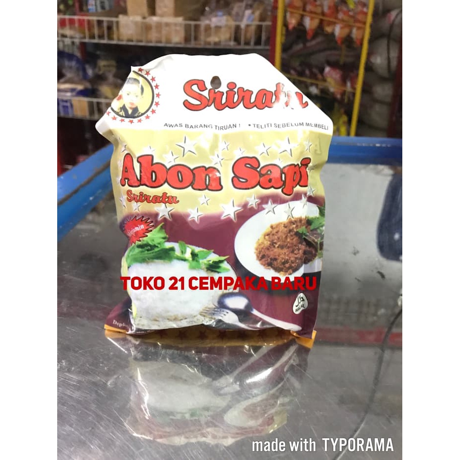 

Abon Sapi SriRatu 100 gram | Abon Sapi Sri Ratu 100 g gr Enak Murah Halal