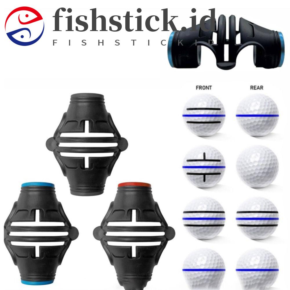 Fishstick Golf Ball Line Marker Alignment Triple 3-Line Template Alignment Aksesoris Drawing Alignment Tool Alat Bantu Pasang Menandai Liner Gambar