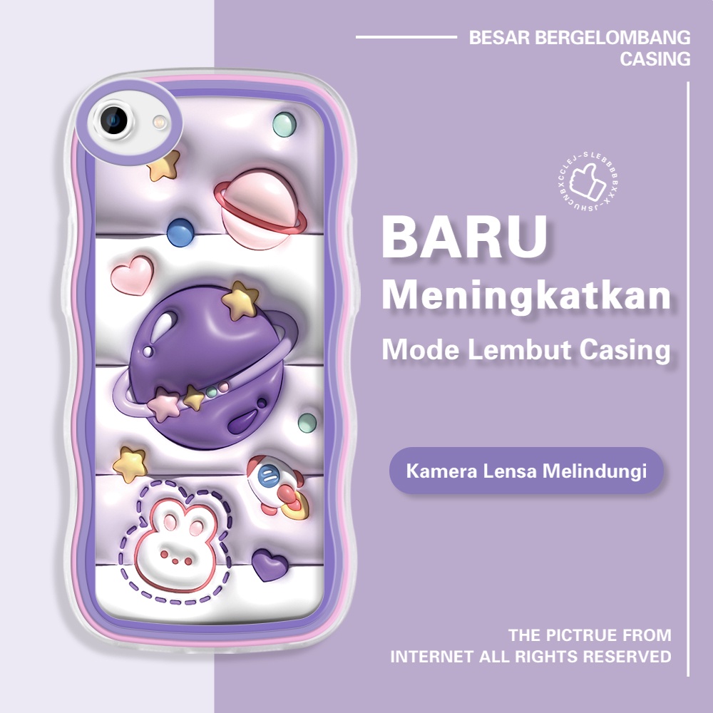 Casing Hp Untuk Vivo Y53 Y53i 1606 Phone Case Soft Handphone Purple Planet Softcase Silikon Kesing C