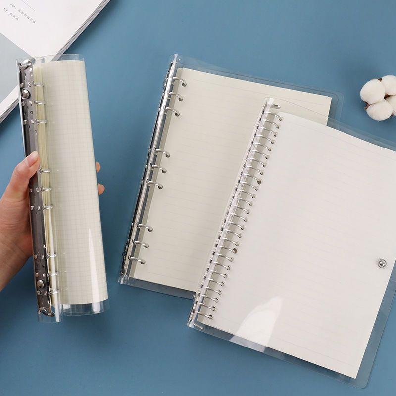 

9 ring binder transparan A4 B5 - journal planner notebook buku tulis catatan polos [thehanscorner］ 3