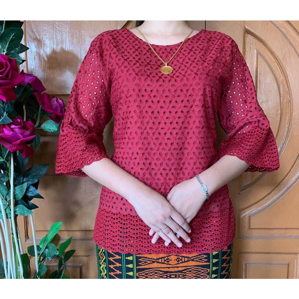 SLD BLUS KATUN BOLONG MOTIF BARU WANITA BANGKOK DEWASA IMPORT PREMIUM SUPER MEWAH TANGAN LURUS