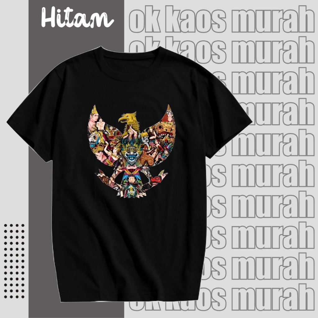 TELLY KAOS ATASAN PRIA WANITA GARUDA BESAR BATIK KAOS MERDEKA