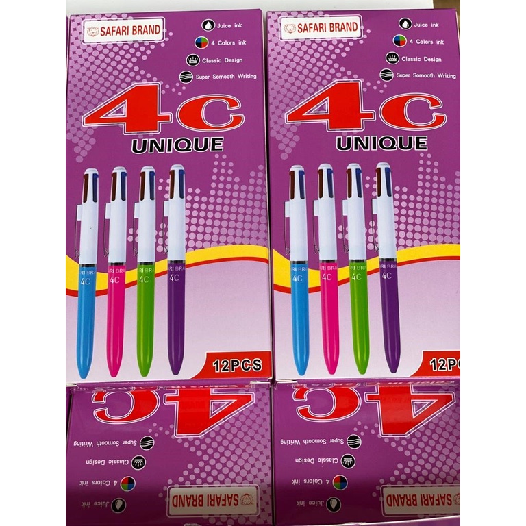 

(1pcs) Balpoint Safari 4 Warna SF-4C || Pulpen 0.7 mm || 4 Warna || Colors