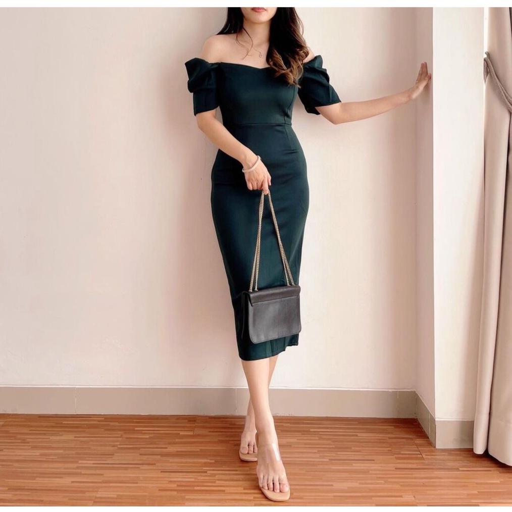 BAJU WANITA DRESS/Nevie dress terkini dari bahan scuba premium