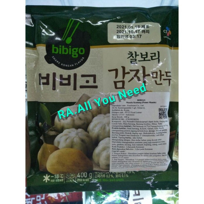 

Bibigo Potato Mandu /Mandu Kentang 400gr