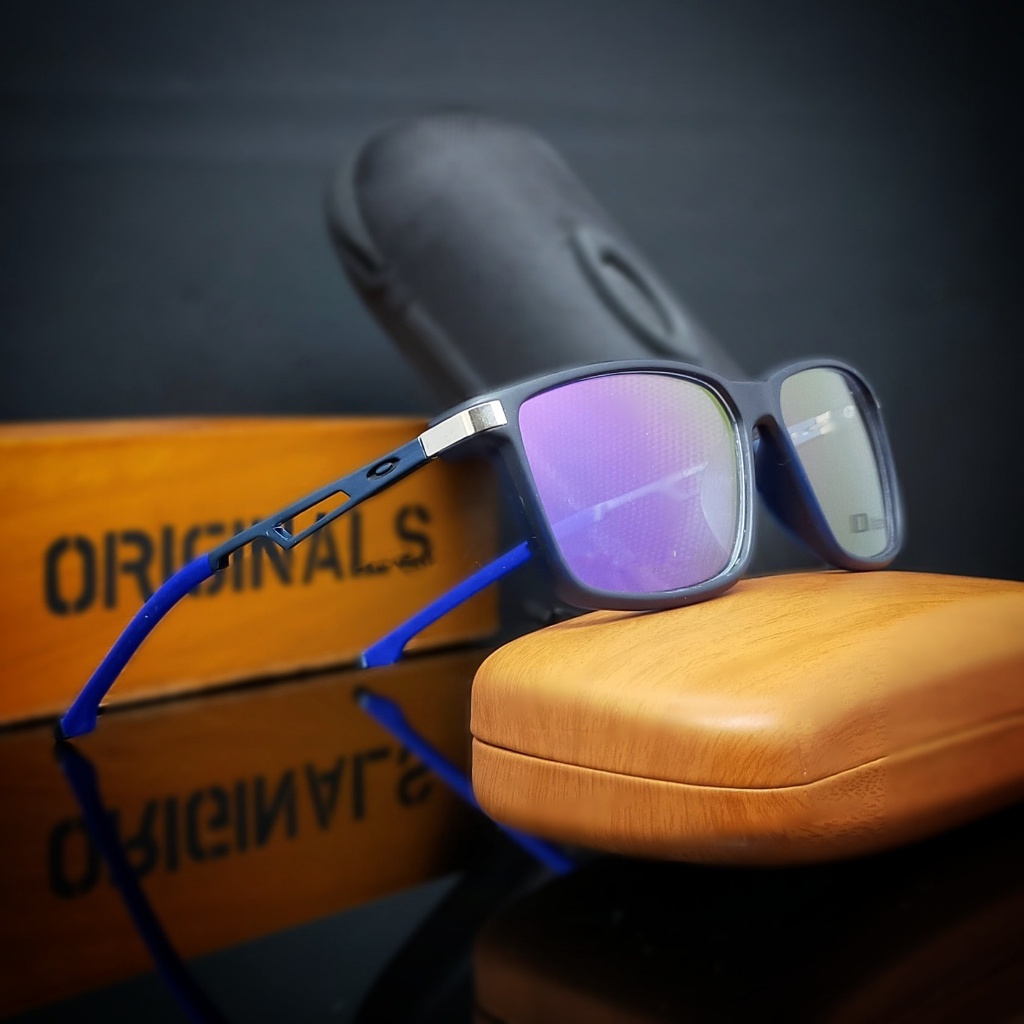 KACAMATA GAYA PRIA TERBARU LENSA ANTISILAU ANTIRADIASI FRAME POLYCARBONATE KEREN KEKINIAN CASTEM LEN