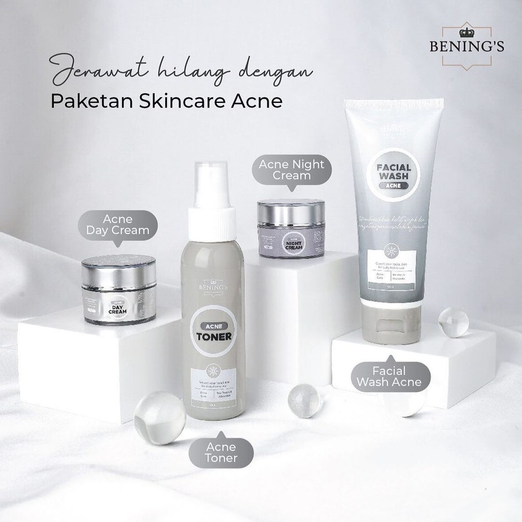 Beauty Loca - Benings Skincare Paket Acne by Dr. Oky Pratama (Benings Clinic) - Paketan Jerawat dan Beruntusan