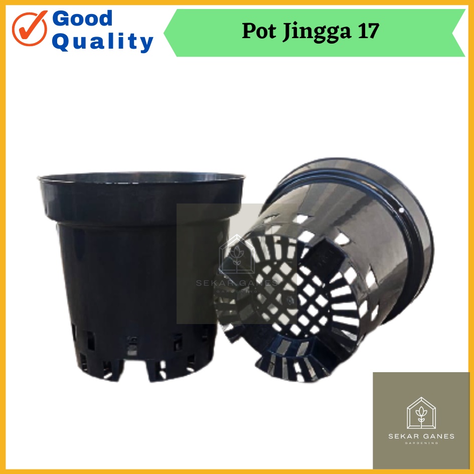 Pot BERLUBANG Anggrek Jingga Hitam Uk 17 Pot Plastik Pot Gantung Bunga Anggrek cantik