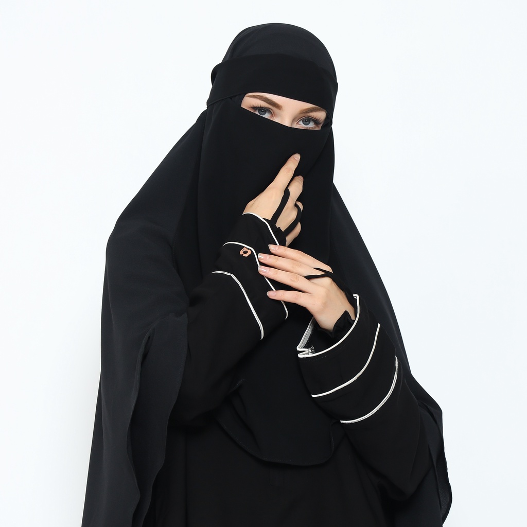 Allev Gamis Wanita Afrin Dress - Hitam-1