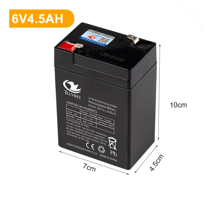 6V 4.5Ah / 4V 4AH Baterai  Battery Mainan Mobi Anak Baterai - 6V 4.5AH