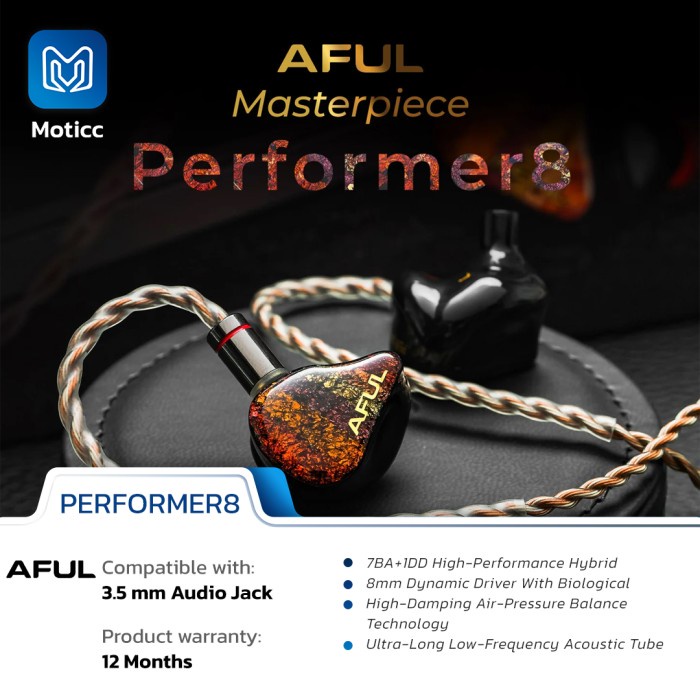 AFUL Performer8 / Performer 8 1DD+7BA Hybrid In Ear Monitor Earphone