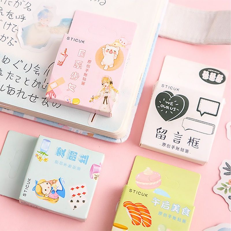 

GAEBOOK || 40 Pcs Deco Stiker Kawaii Cute Stiker Motif Kartun Lucu Untuk Dekorasi album Scrapbook Journal DIY GP02