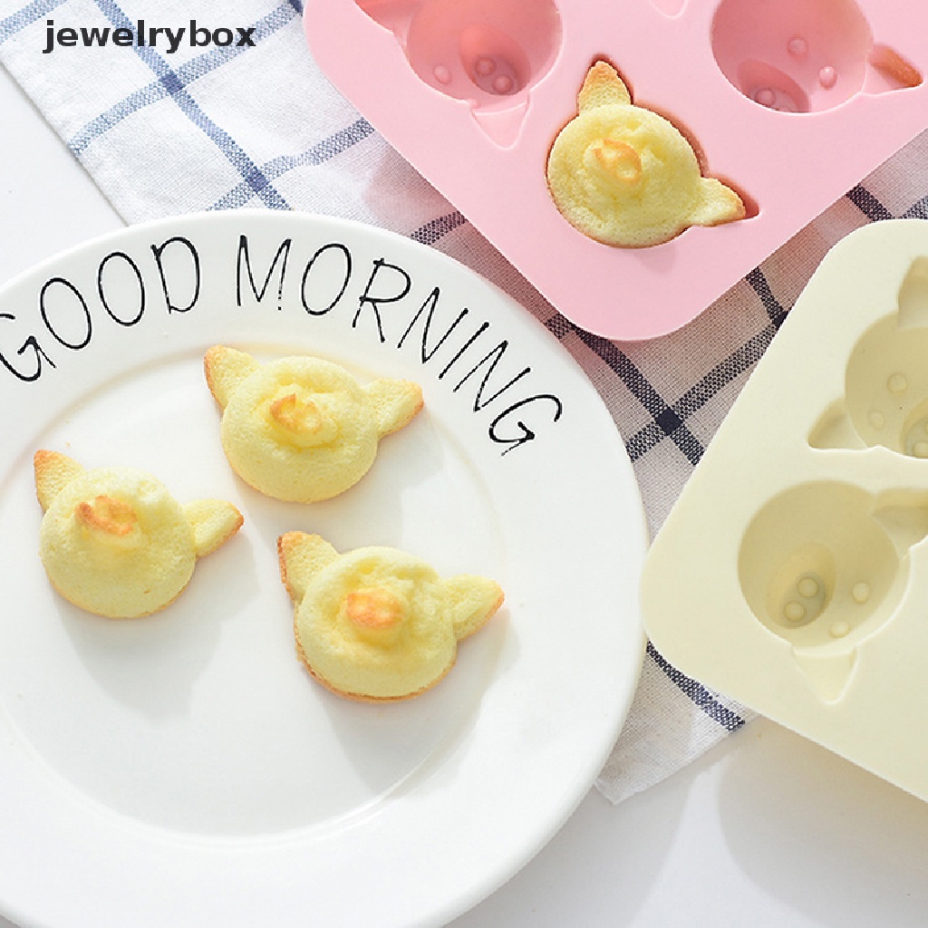 [jewelrybox] 1pc 4even Cute Pig Silicone Cake Mold DIY Kue Coklat Dapur Cetakan Kue Butik