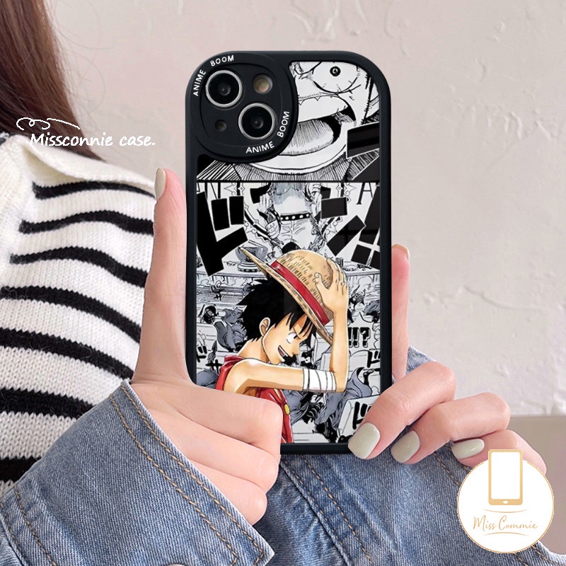 Casing Oppo A17 A17K A57 A78 A15 A16 A54 A95 A58 A5 A5s A12 A9 A77s A7 A96 A74 A76 A55 A3S A16K A31 A16E A1K Reno 5F 7 8 7Z A53 A92 Kartun Anime Trendy One Piece Luffy Sarung Soft Case