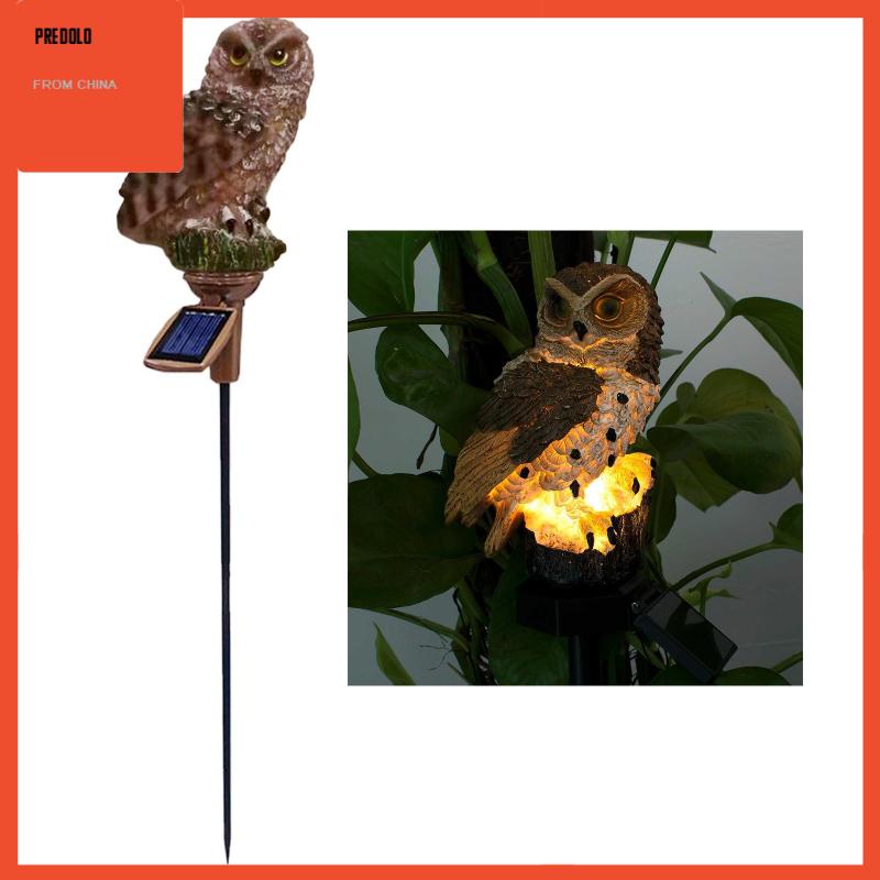 [Predolo] Owl Taman Lampu Tenaga Surya Outdoor LED Dekorasi Landscape Light Rumah Tangga