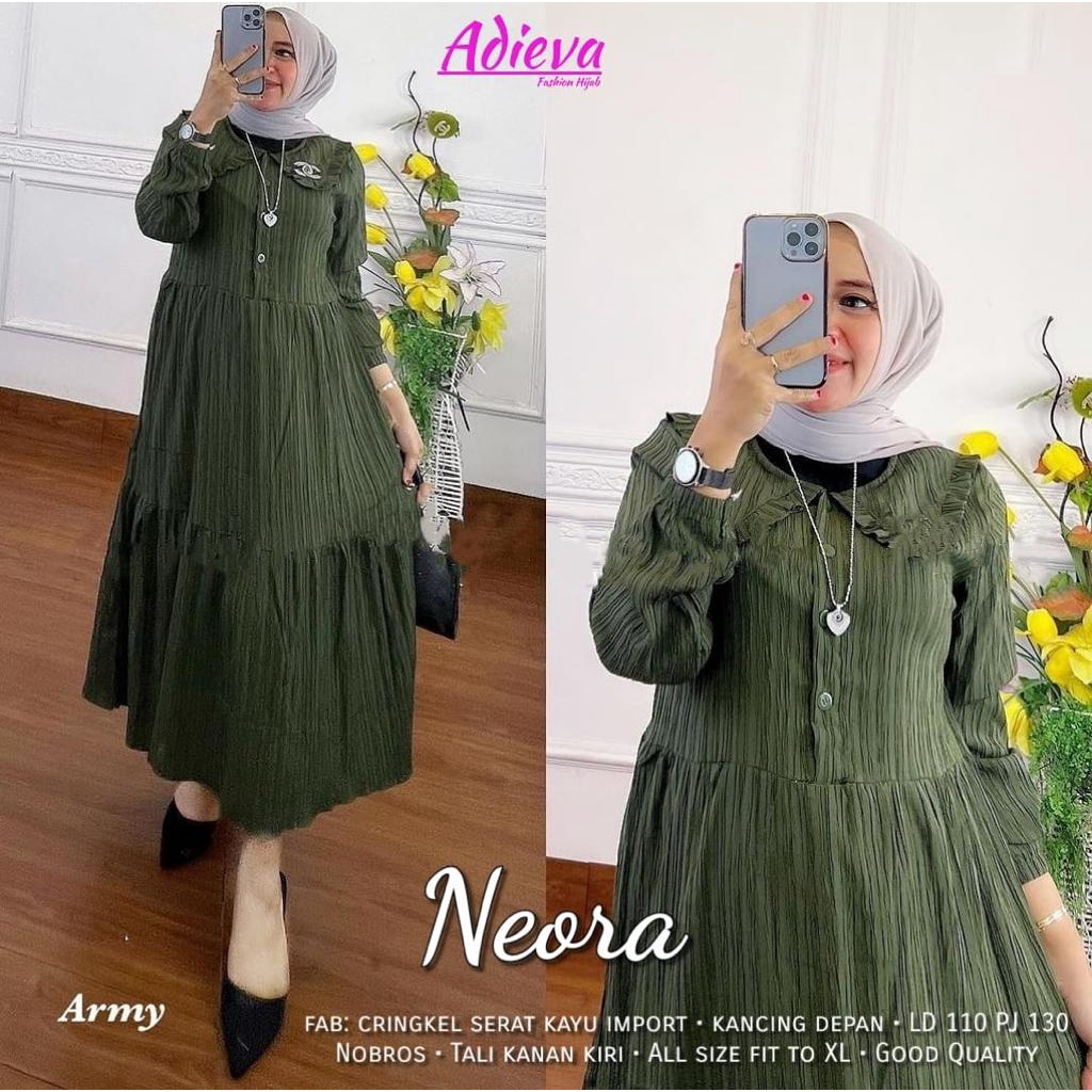 Tren Baju Muslim Neora Dress Gamis Jumbo M L Xl Xxl Xxxl 4Xl 5Xl Ld 100 110 120 130 140 140 Gamis Po