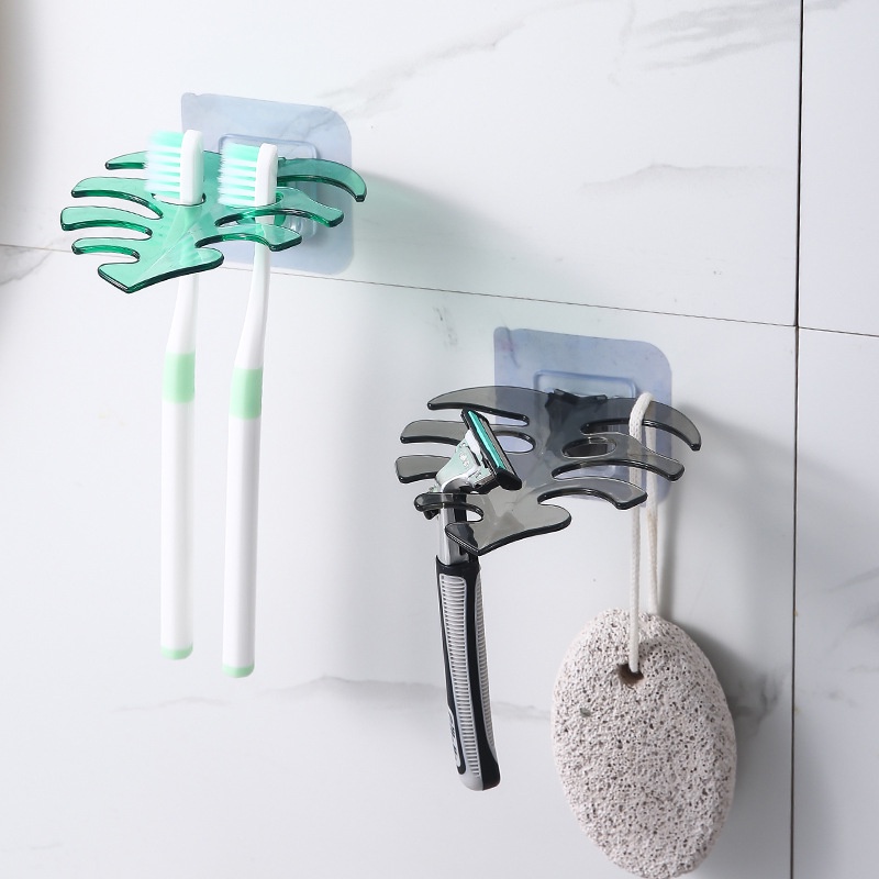 Transparan Kristal Self-adhesive Wall Hooks/Rak Penyimpanan Hiasan Dinding Tanpa Jejak Akrilik Serbaguna Headwear Holder