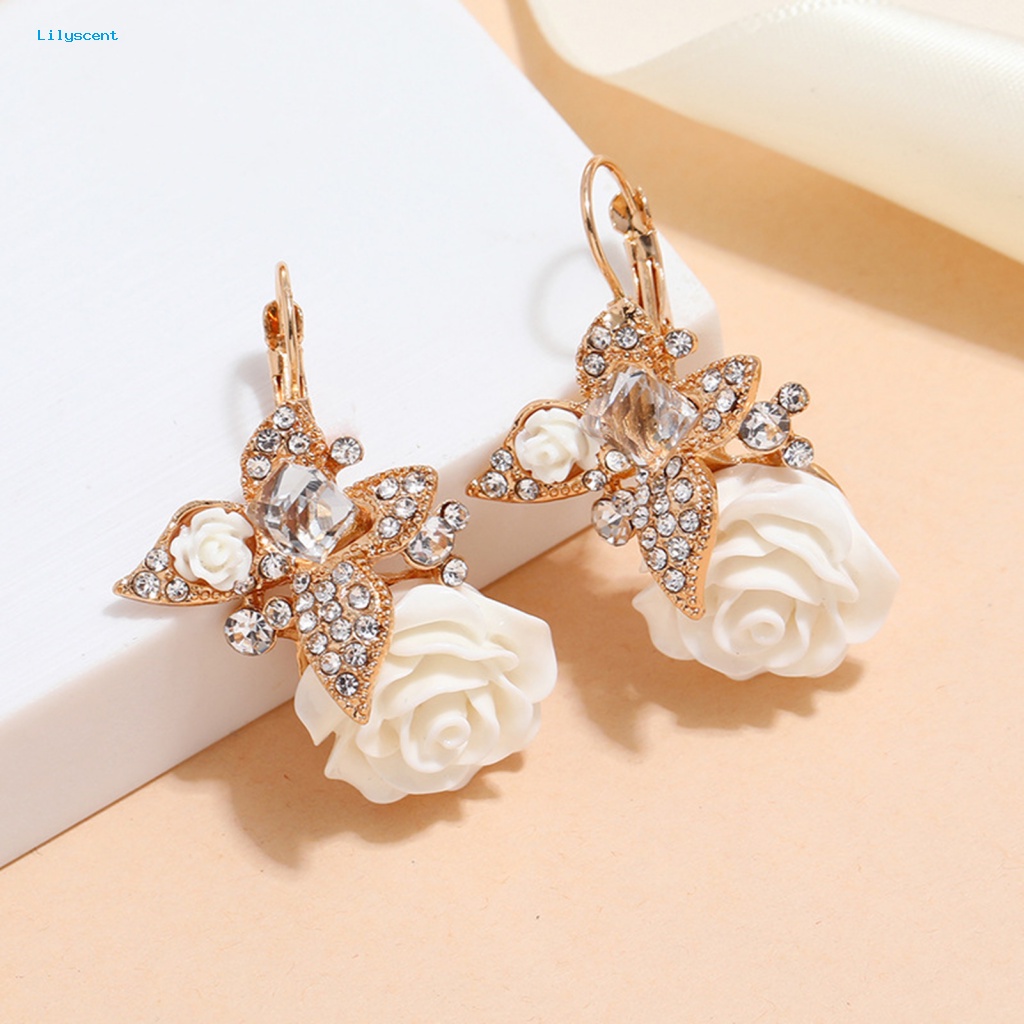 Lilyscent 1pasang Anting Gesper Telinga Vintage Untuk Pertunangan Electroplating Anting Kilau Cerah Mengkilap