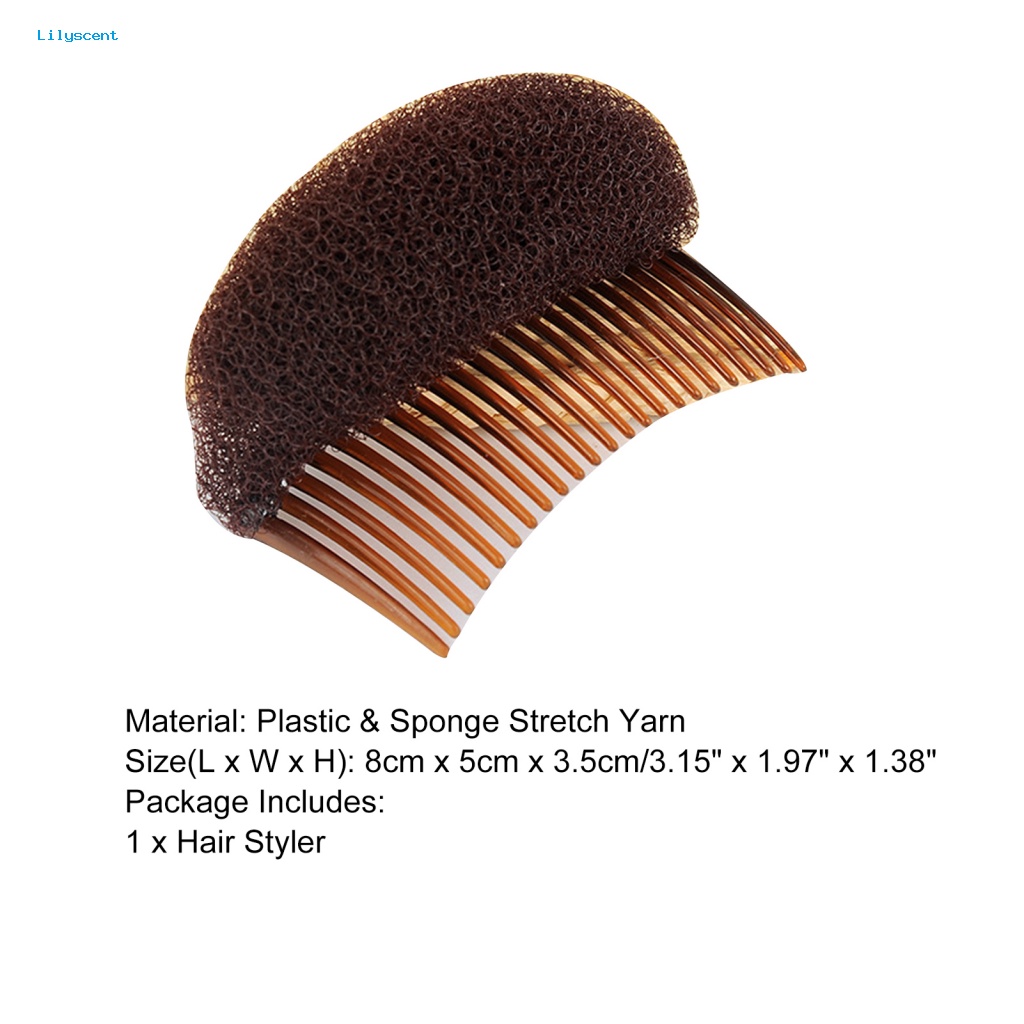 Lilyscent Pad Spons Rambut Ramah Lingkungan Untuk Acara Formal Bouffant Beehive Shaper Ringan