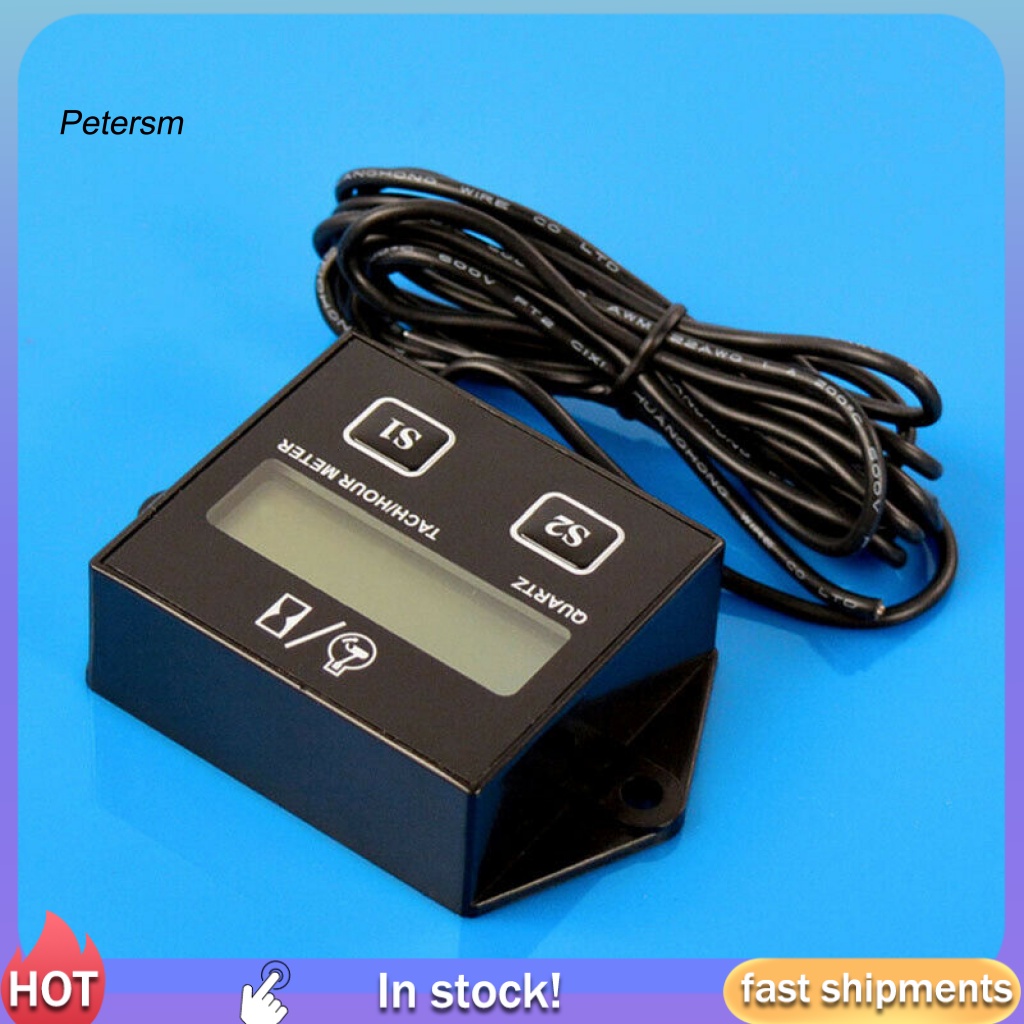 Pp Tachometer RPM Anti Air Untuk Motor Trail Motor LCD Digital Tiny Hour Gauge Meter Mudah Dipasang