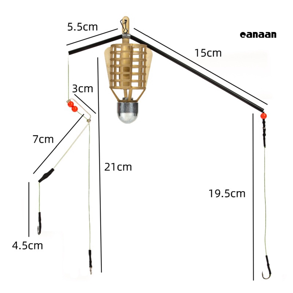 Cnn-20/30 /40/50g Outdoor Memancing Feeder Umpan Kandang Lure Holder Sinker Keranjang