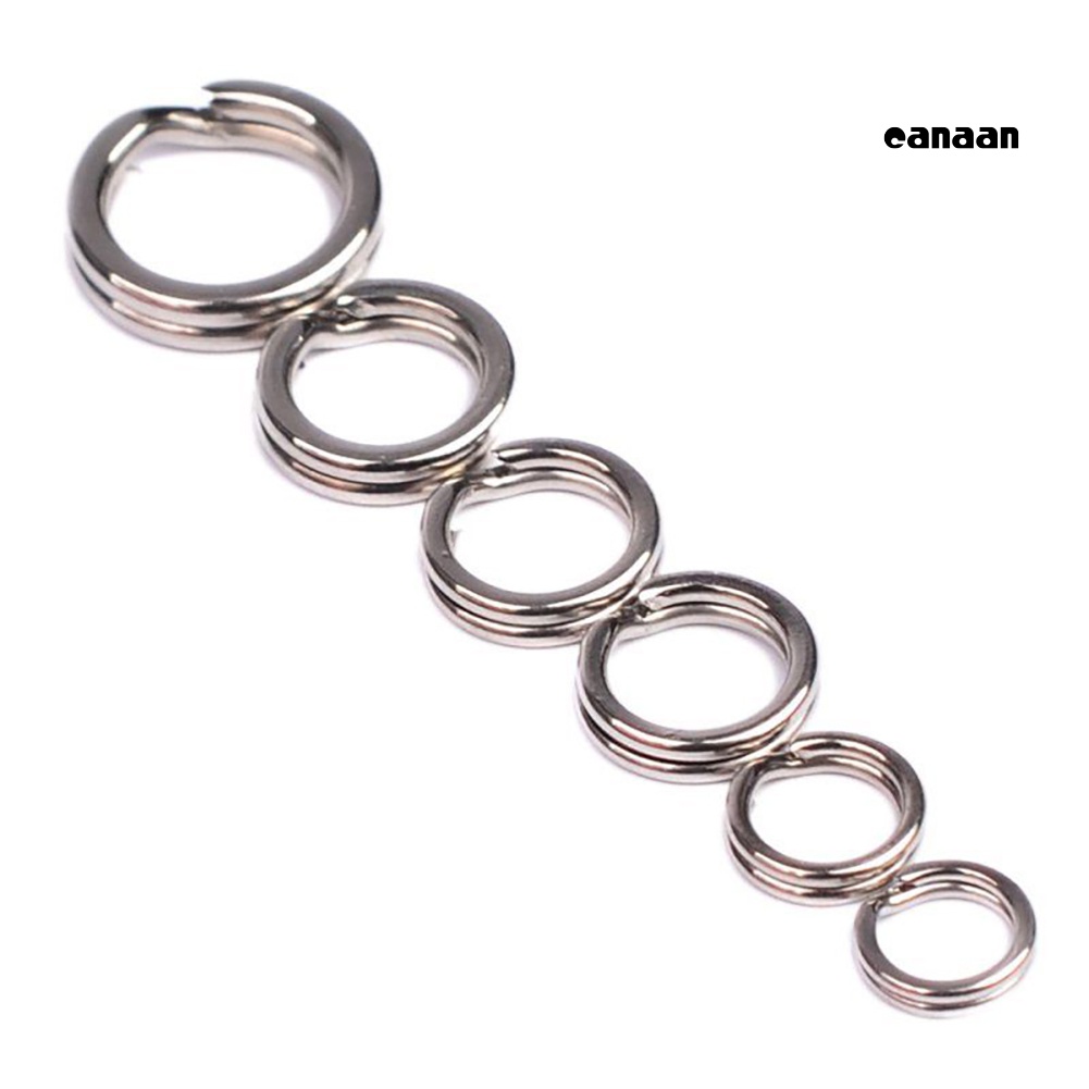 Cnn-100pcs Stainless Steel Double Loop Split Ring Open Fishing Konektor Tackle
