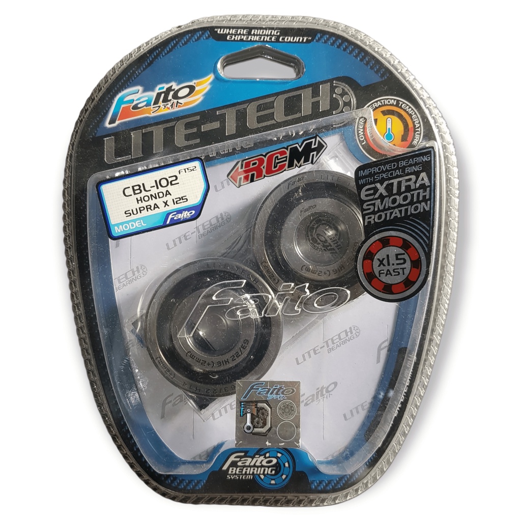 BEARING LAKER LAHER BANTALAN RODA RACING KRUK AS CRANKSHAFT CRANK SHAFT HONDA SUPRAX125 X125 X 125 KHARISMA KARISMA ORI ORIGINAL FAITO LITE-TECH ASLI