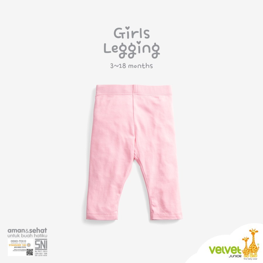 Velvet Junior - Baby Girls Legging | Solid Pink
