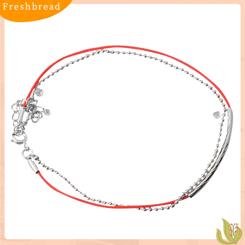 &lt; Freshbread &gt; Pria Wanita Fashion Tali Bola Rantai Adjustable Gelang Bangle Pesta Perhiasan Hadiah