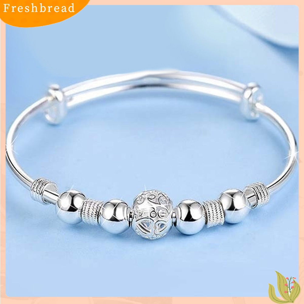 &lt; Freshbread &gt; Berongga Manik Pesona Gelang Bangle Fashion Wanita Adjustable Pesta Perhiasan Hadiah