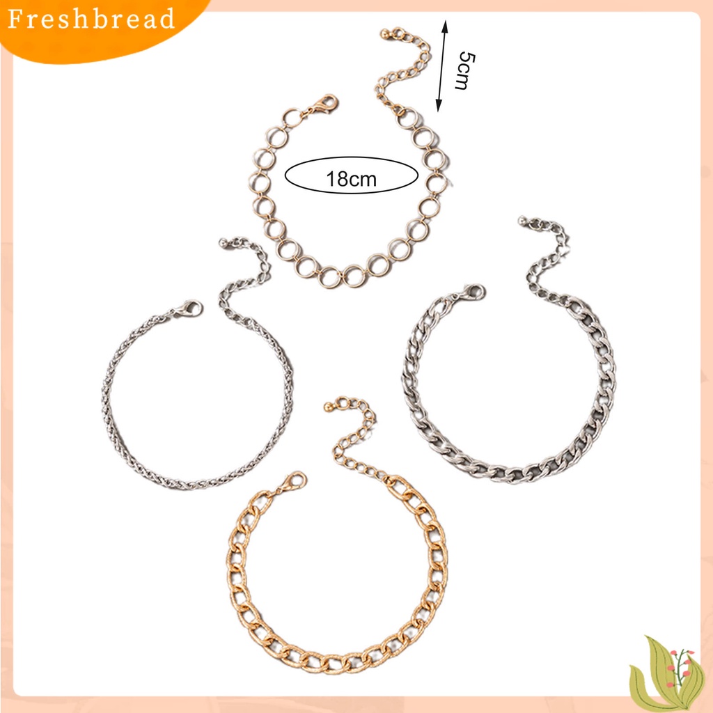 &lt; Freshbread &gt; Gelang Wanita Tebal Punk Simple All Match Gelang Rantai Hollow Untuk Pacaran