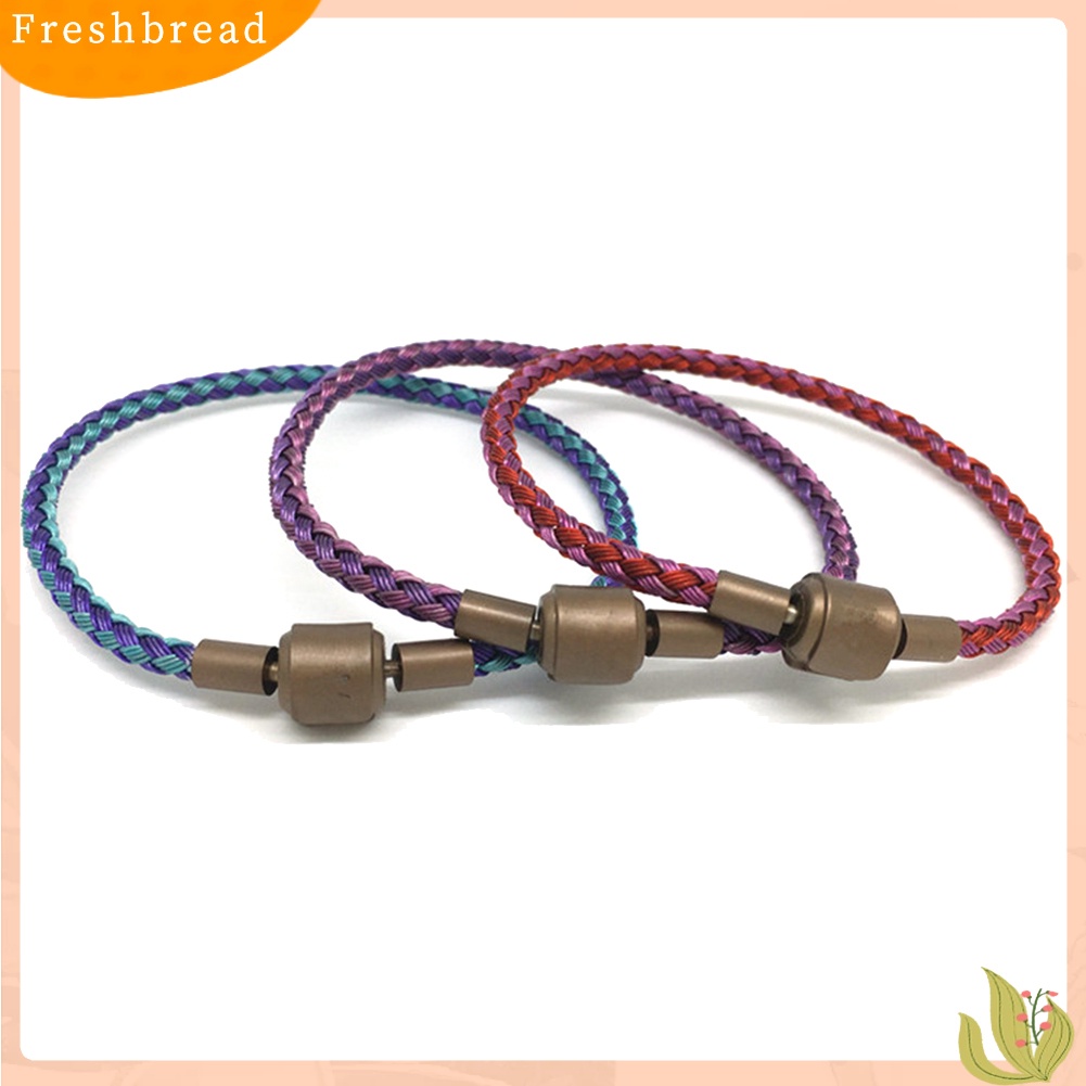 &lt; Freshbread &gt; Minimalis Pria Wanita Menenun Tali Kawat Gelang Bangle Perhiasan Hadiah Ulang Tahun