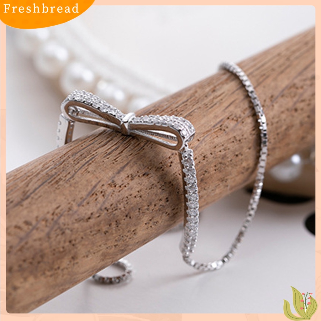 &lt; Freshbread &gt; Gelang Bow Bangle Ikatan Simpul Wanita Mengkilap Unik Adjustable Untuk Valentine Day