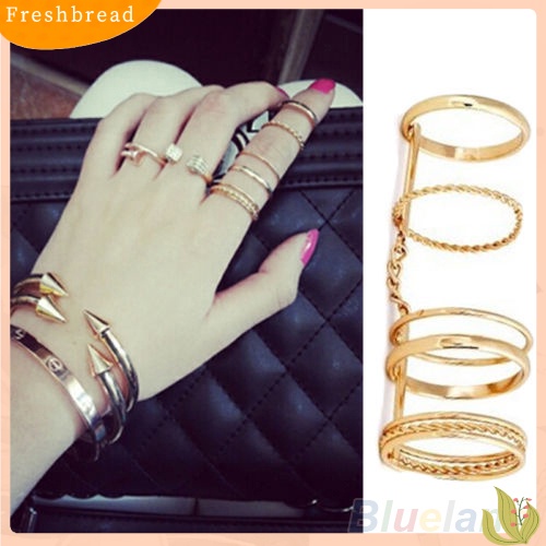 &lt; Freshbread &gt; 1Pc Fashion Knuckle Midi Finger Tip Cincin Wanita Rantai Polos Punk Pesta Perhiasan