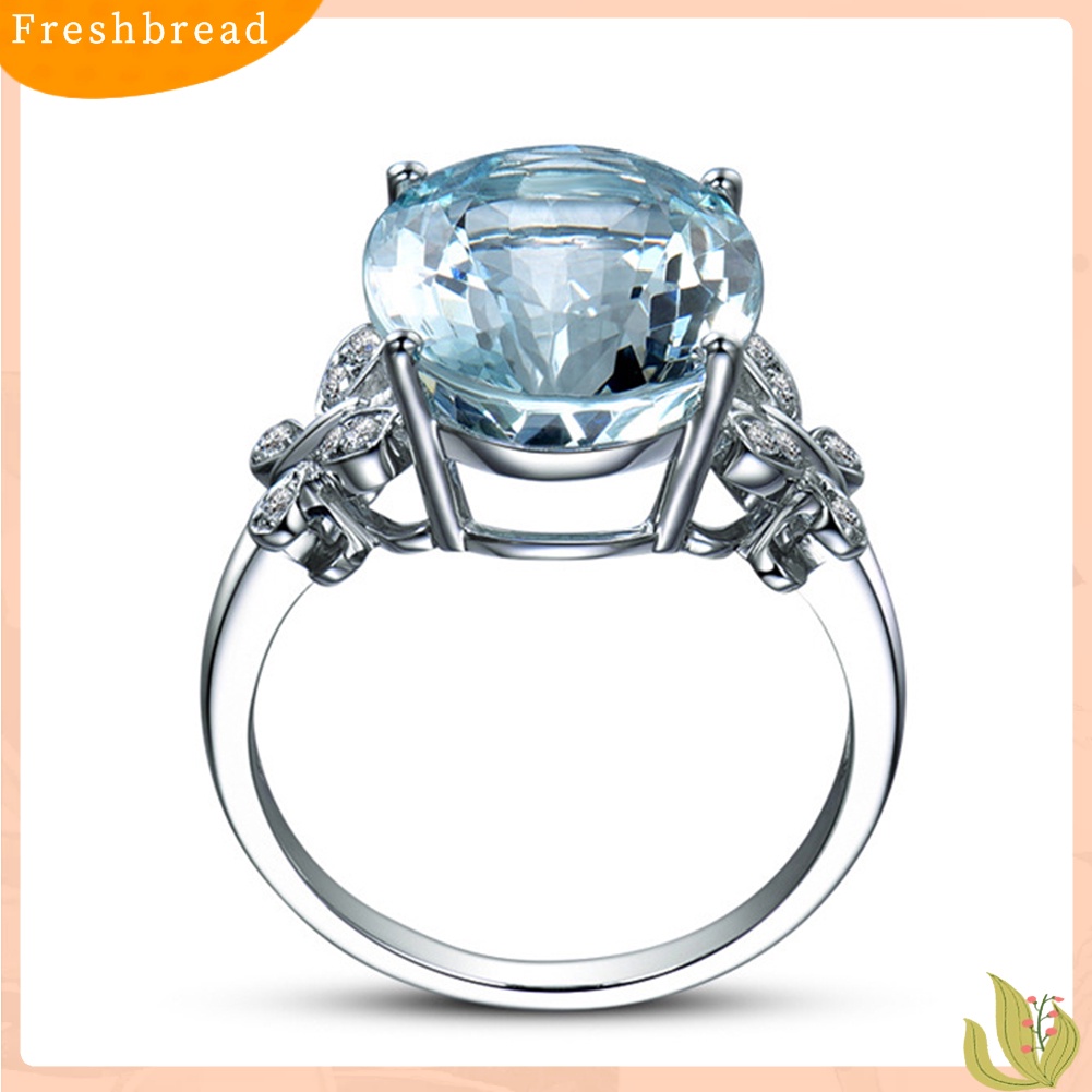 &lt; Freshbread &gt; Fashion Wanita Bentuk Kupu-Kupu Berlian Imitasi Pernikahan Pertunangan Cincin Jari Perhiasan