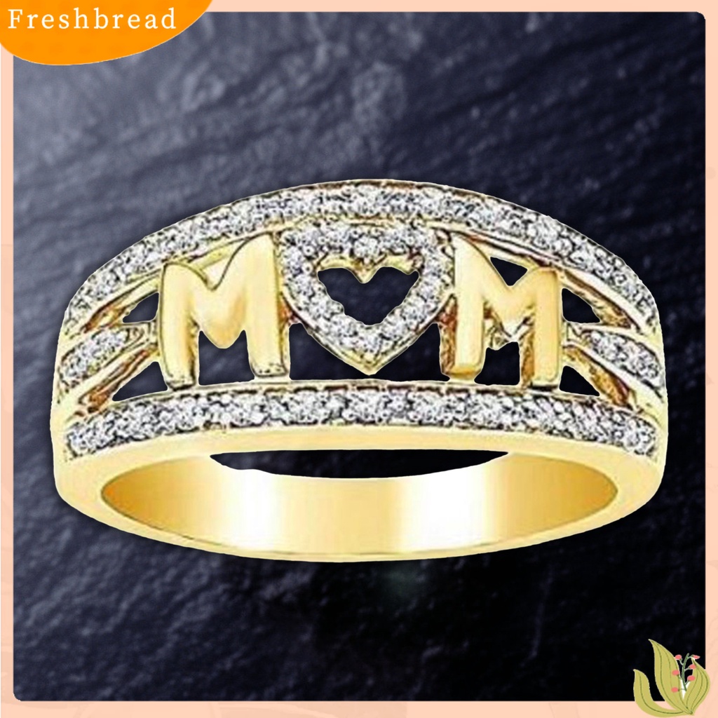 &lt; Freshbread &gt; Lady Finger Ring Indah Berlian Imitasi Alloy Stainless Female Ring Untuk Ibu