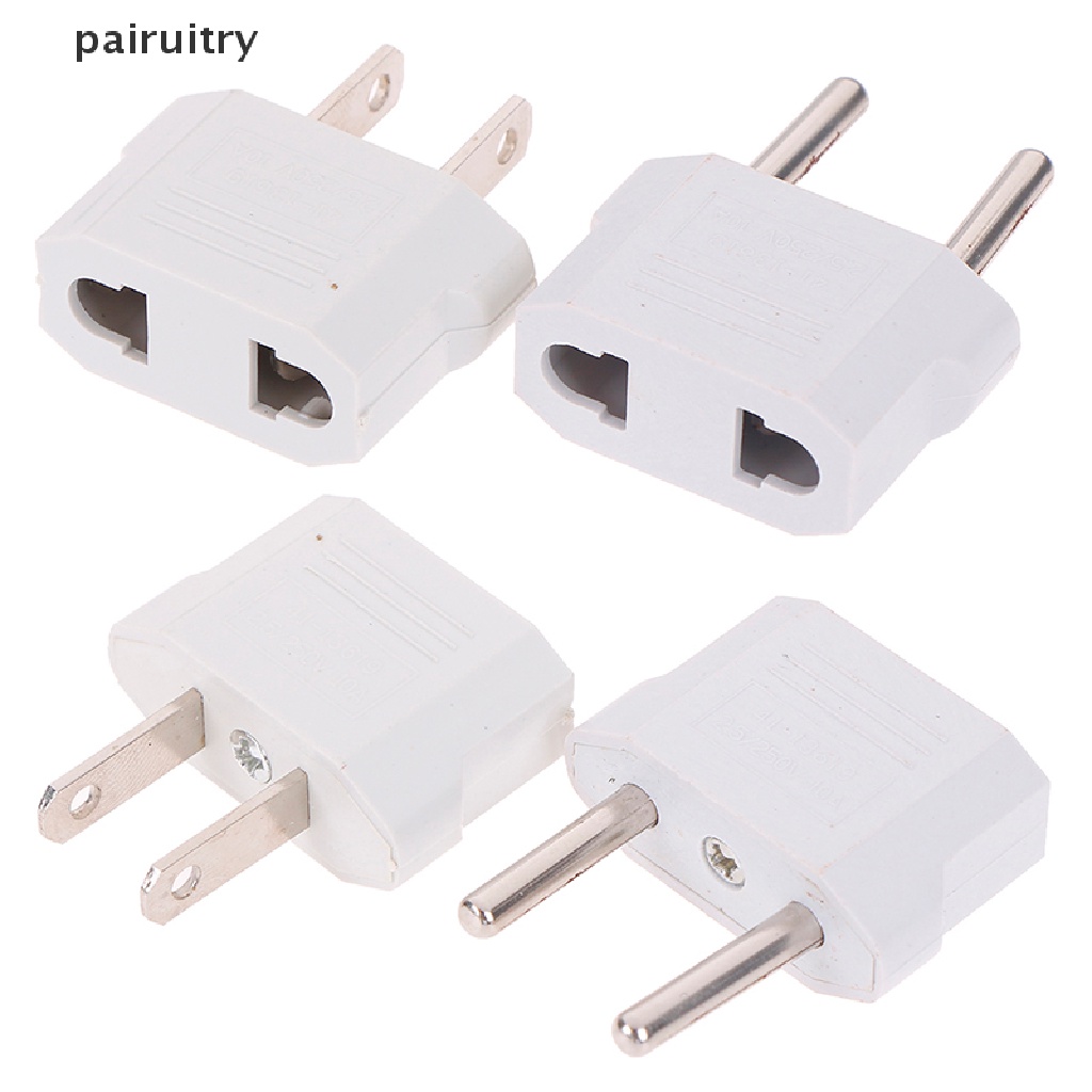 Prt 4Pcs plug Eropa usa eu to us plug us to eu plug travel charger adapter converter PRT