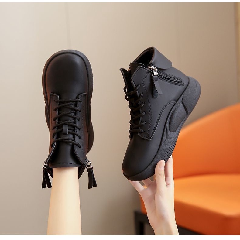 GRATIS BOX HS-0285 Sepatu Boots Wanita Casual Fashion Korea Premium