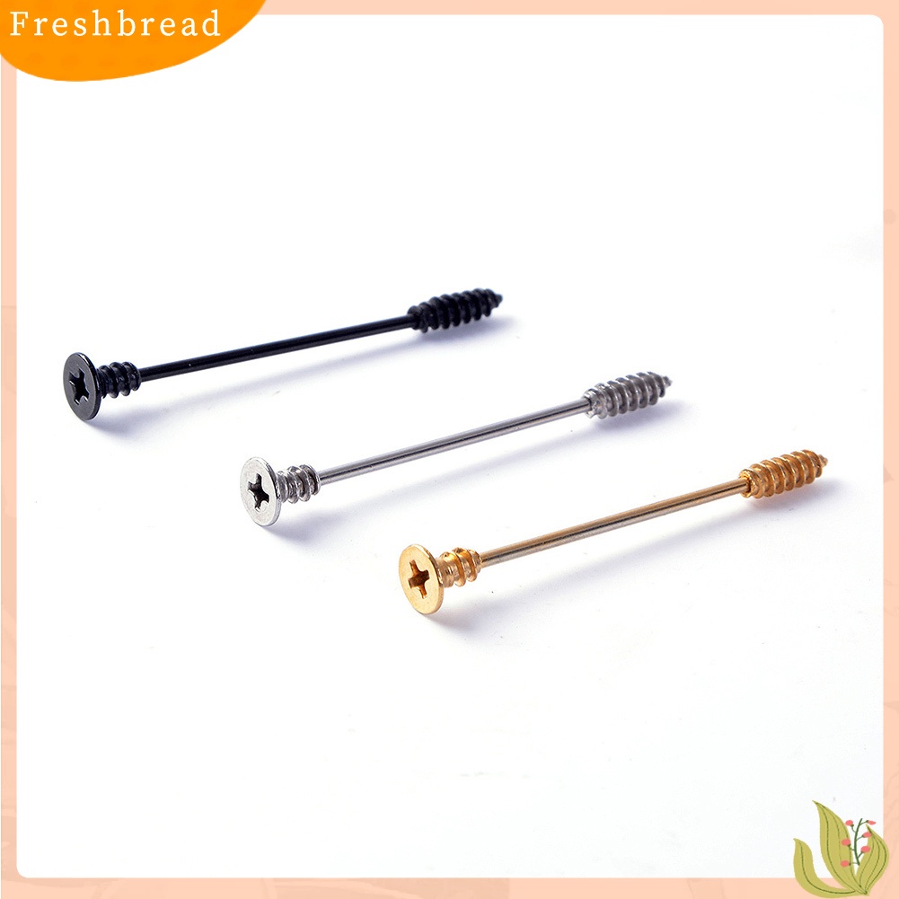 &lt; Freshbread &gt; Wanita Sekrup Perancah Industri Bar Telinga Tulang Rawan Helix Barbel Piercing Perhiasan