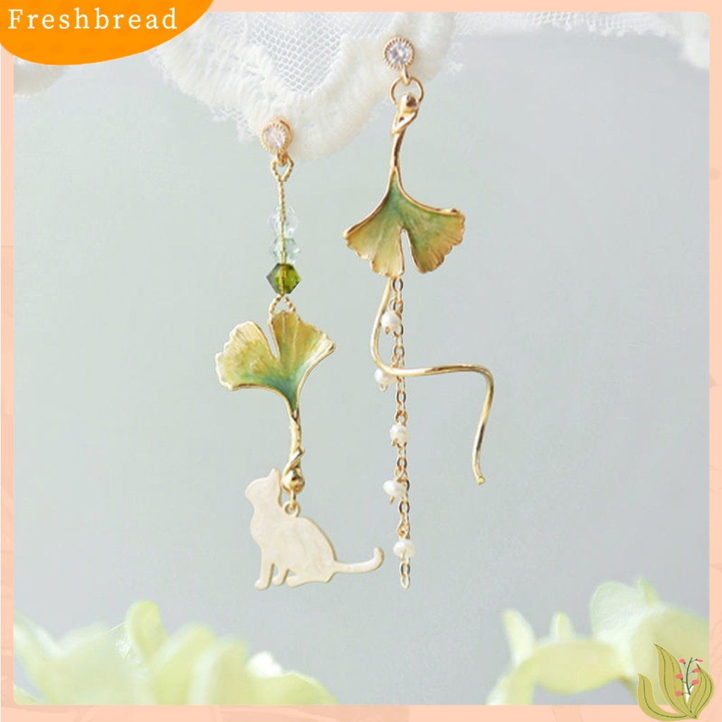 < Freshbread > Anting Rumbai Kristal Imitasi Anting Tusuk Geometris Warna-Warni Manis Nyaman Untuk Tanggal