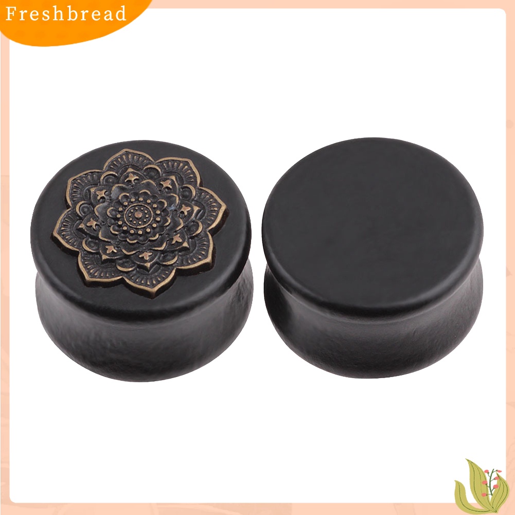 &lt; Freshbread &gt; 1Pc Vintage Lady Mandala Bunga Ganda Berkobar Telinga Expander Plug Piercing Perhiasan